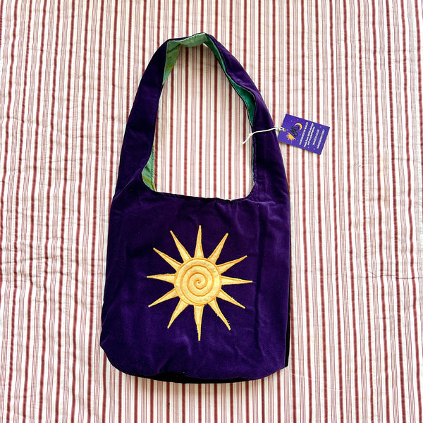 Sun and moon shoulder bag