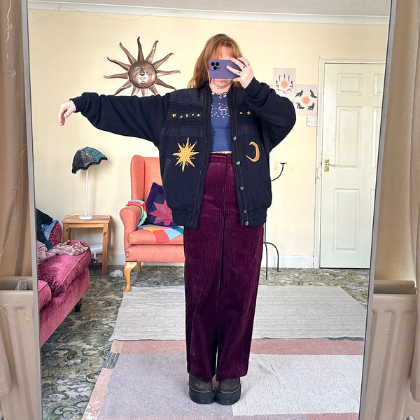 Sun and moon knit jacket (L)