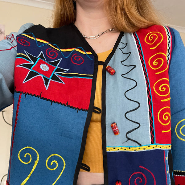 Sun embroidered jacket (M)