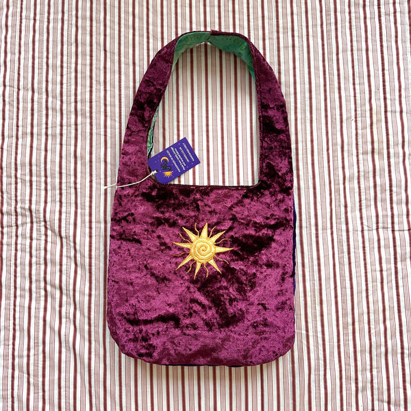 Sun and moon shoulder bag