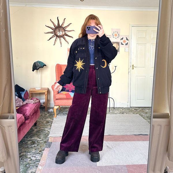 Sun and moon knit jacket (L)