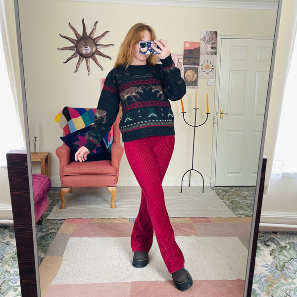 Deer knit jumper (M)