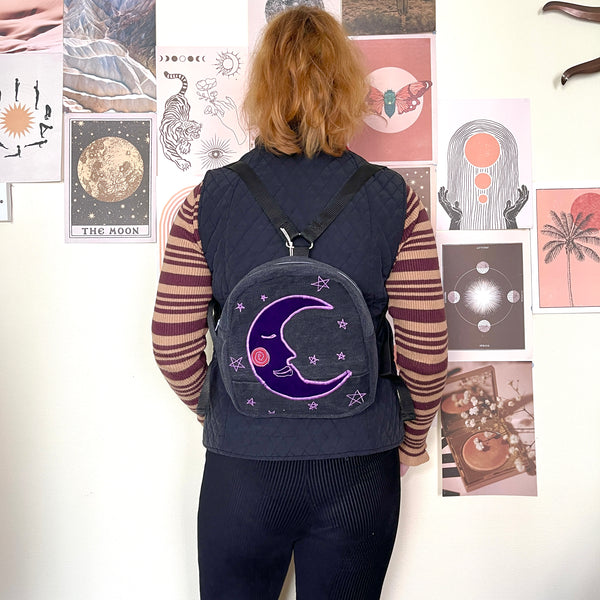 Moon denim rucksack