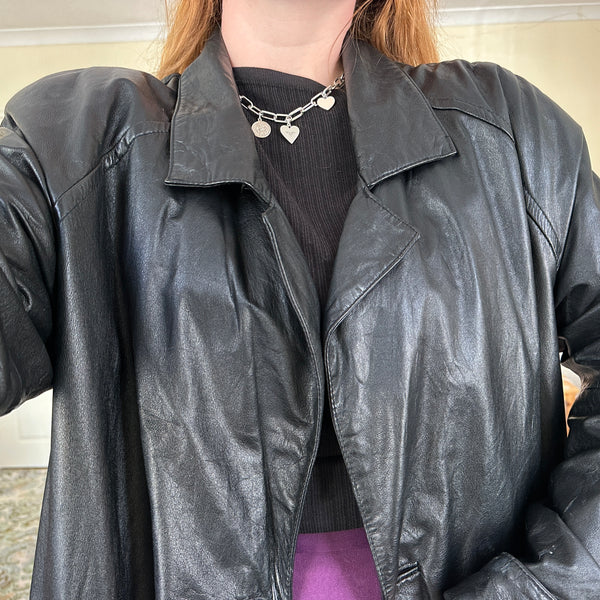 Onyx leather jacket (XL)