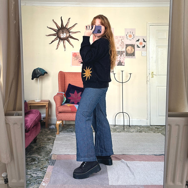 Sun and moon cardigan (M)