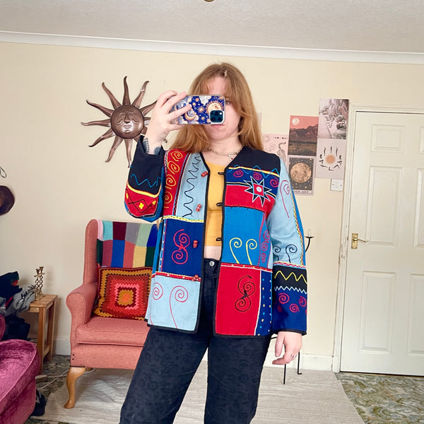 Sun embroidered jacket (M)