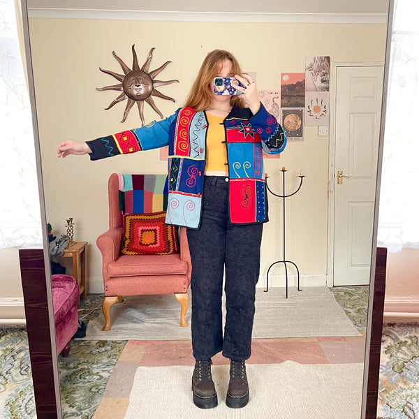 Sun embroidered jacket (M)