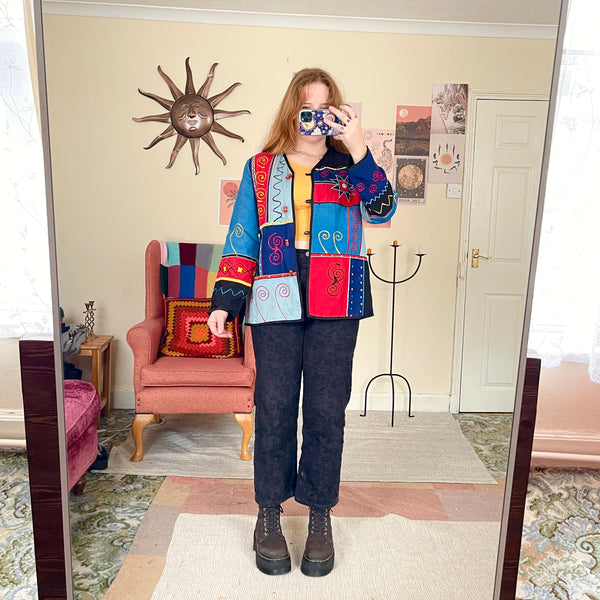 Sun embroidered jacket (M)