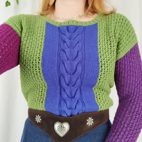 Jewel tone knit jumper (S)