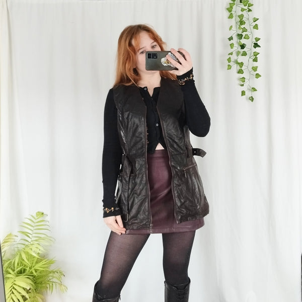 Leather waistcoat (M)