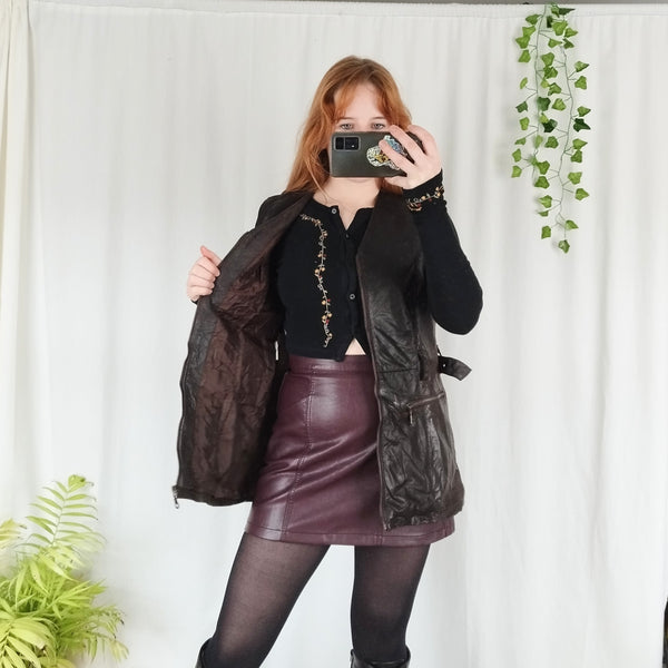 Leather waistcoat (M)