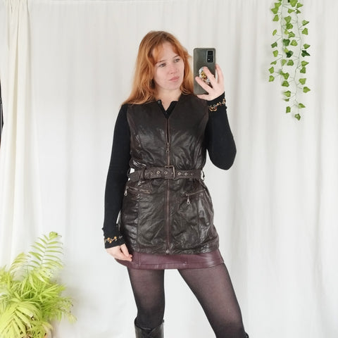 Leather waistcoat (M)