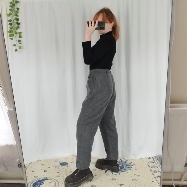 Grey merino wool trousers (W30)
