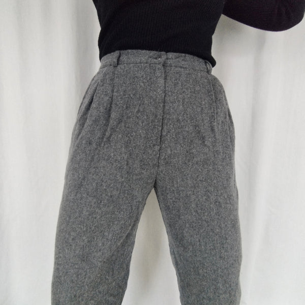 Grey merino wool trousers (W30)