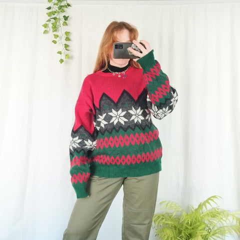 Pine knit jumper (L)
