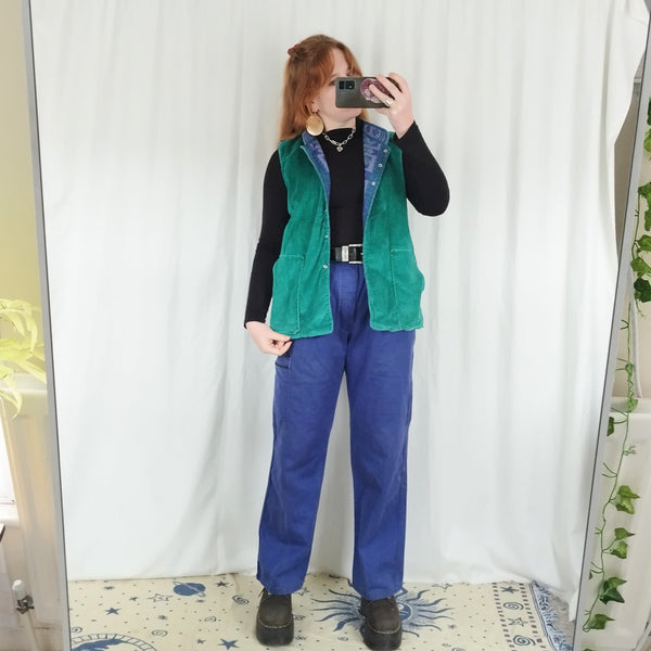 Jumbo cord reversible gilet (M)