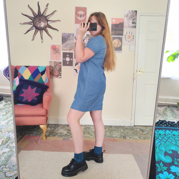 Denim tshirt dress (S)