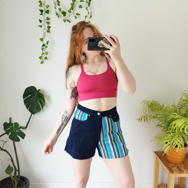 Stripy denim shorts (W30)