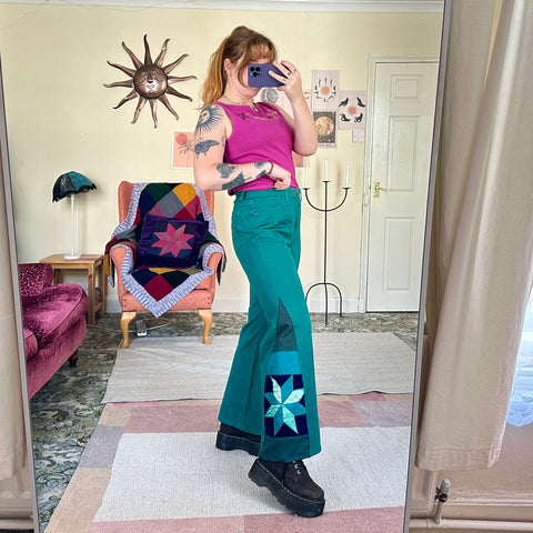 Star patchwork jeans (W32)