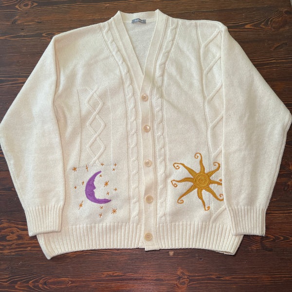 Sun and moon knit cardigan (M)