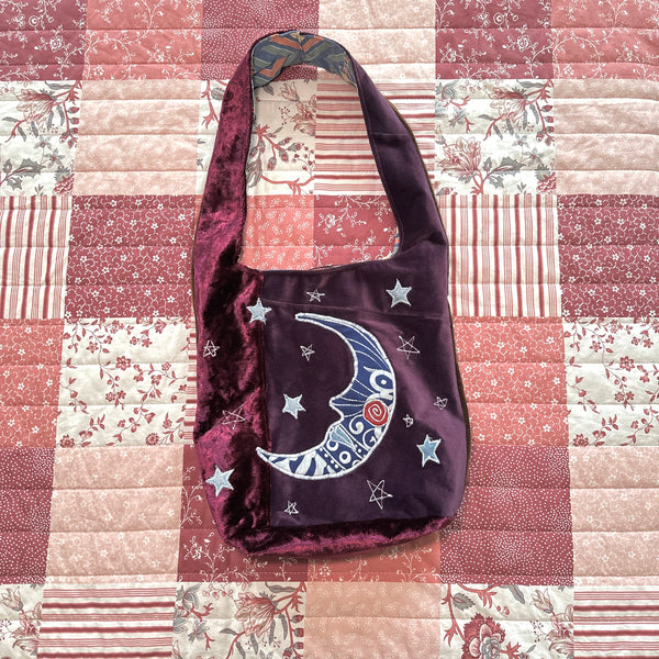 Sun and moon shoulder bag