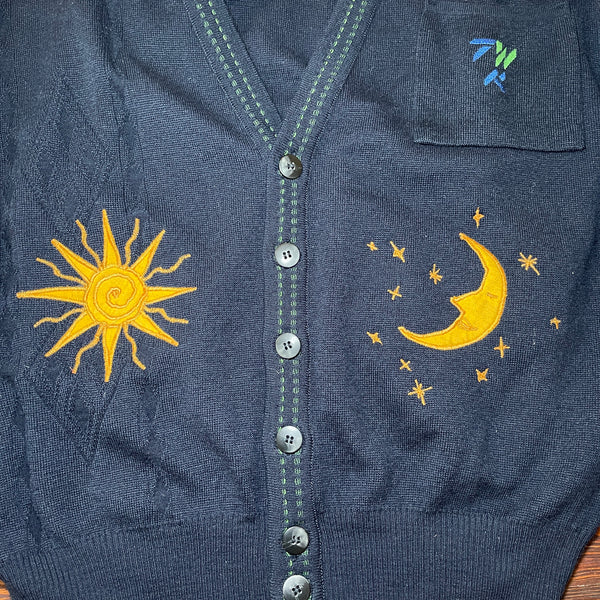 Sun and moon knit cardigan (M)