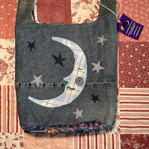 Sun and moon shoulder bag