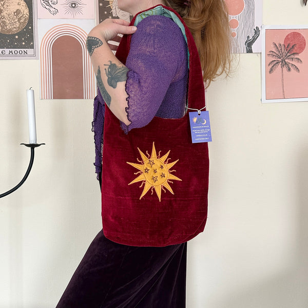 Sun and moon shoulder bag