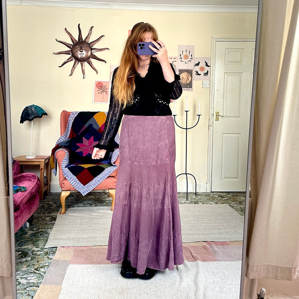 Lavender maxi skirt (W34)