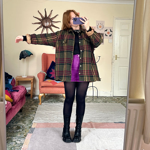 Sage plaid jacket (XL)