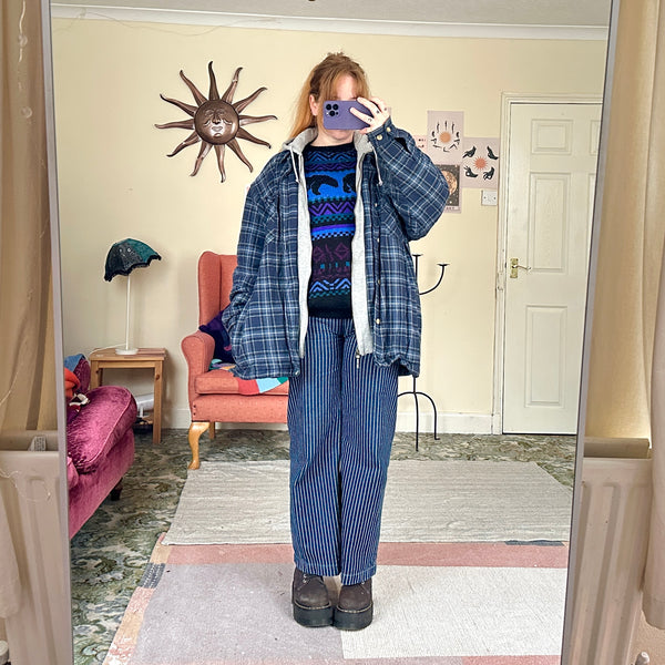 Midnight plaid jacket (XL)