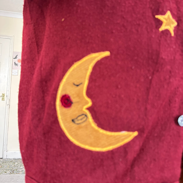 Sun and moon cardigan (M)