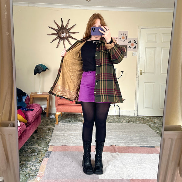 Sage plaid jacket (XL)