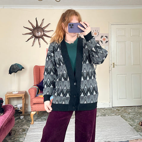 Geometric cardigan (M)