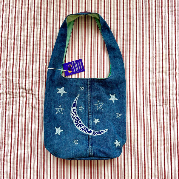 Sun and moon shoulder bag