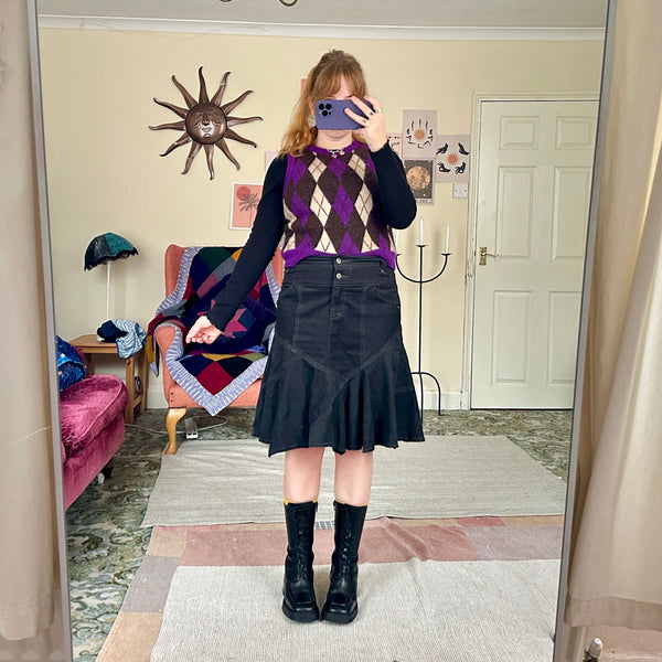 Midi corduroy skirt (W31)