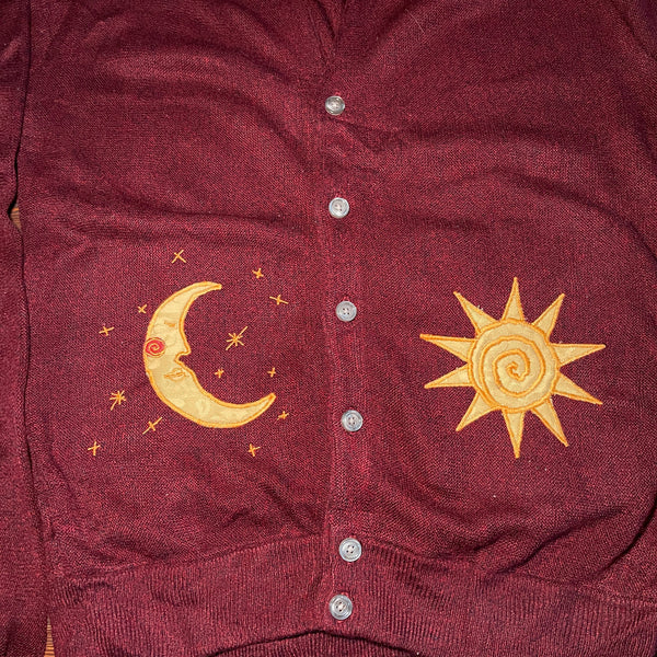 Sun and moon knit cardigan (M)