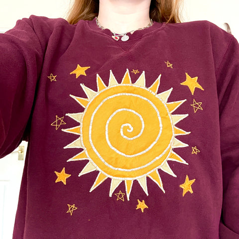 Sun sweater in burgundy (XL)