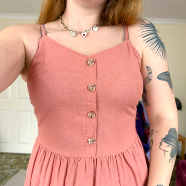 Rose pink dress (M)