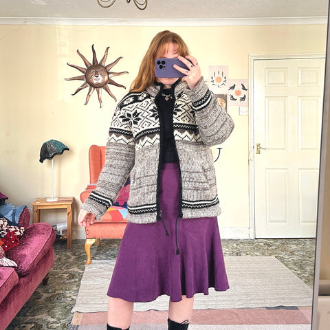 Inca knit fleece jacket (M)