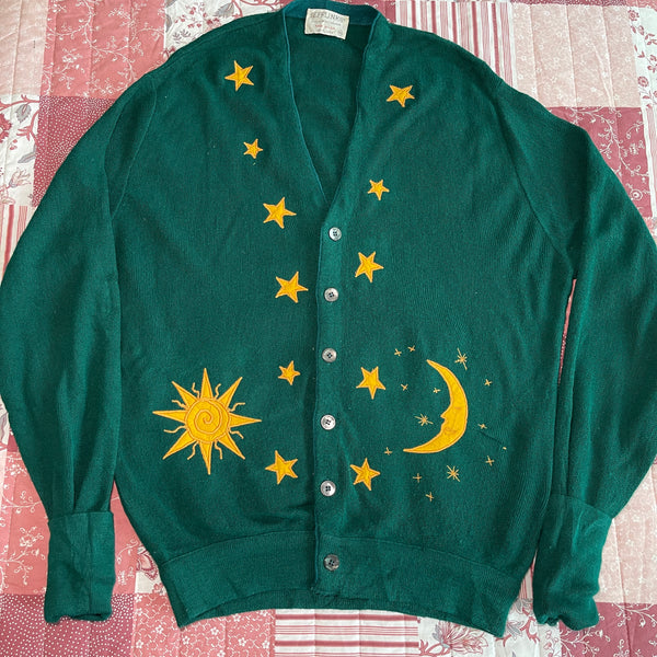 Sun and moon knit cardigan (XL)