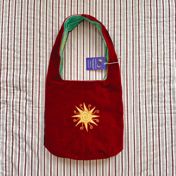Sun and moon shoulder bag