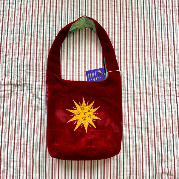 Sun and moon shoulder bag