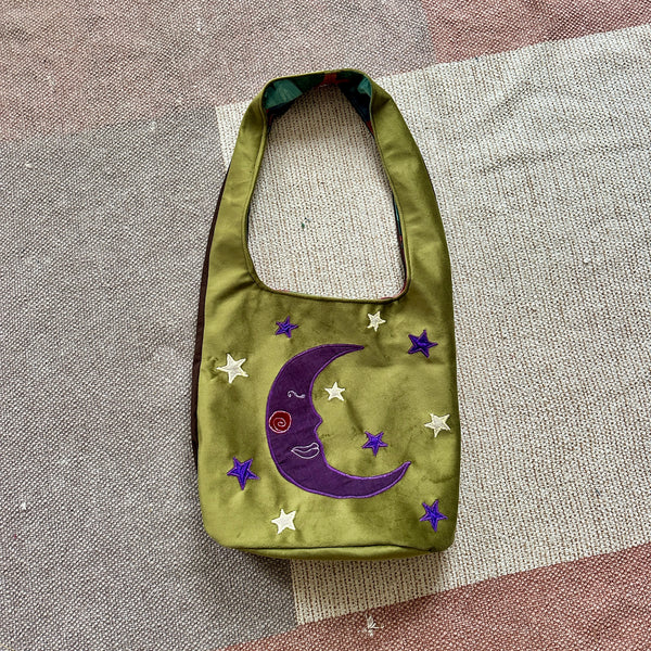 Sun and moon shoulder bag