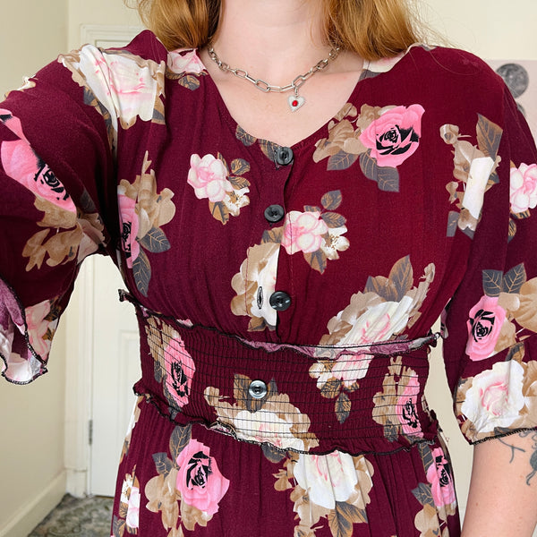 Merlot floral dress (L)