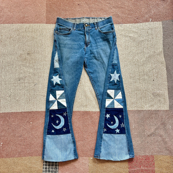 Moon patchwork jeans (W34)