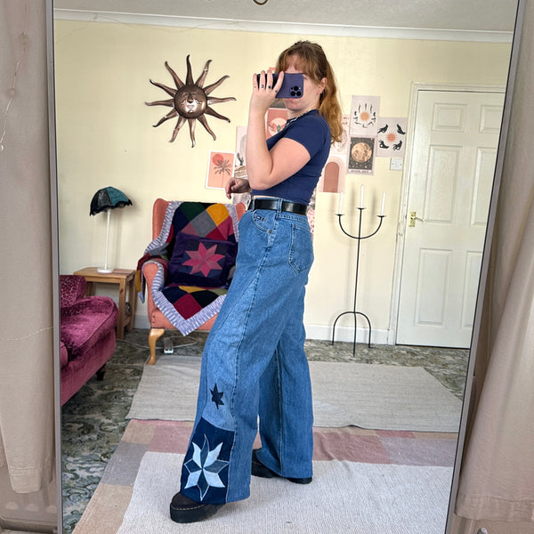 Star patchwork jeans (W32)