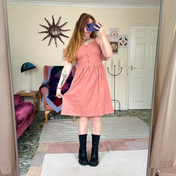 Rose pink dress (M)