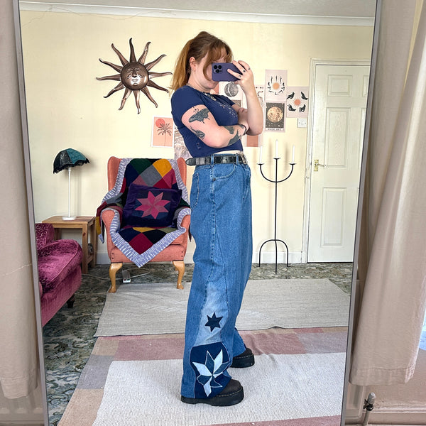 Star patchwork jeans (W32)