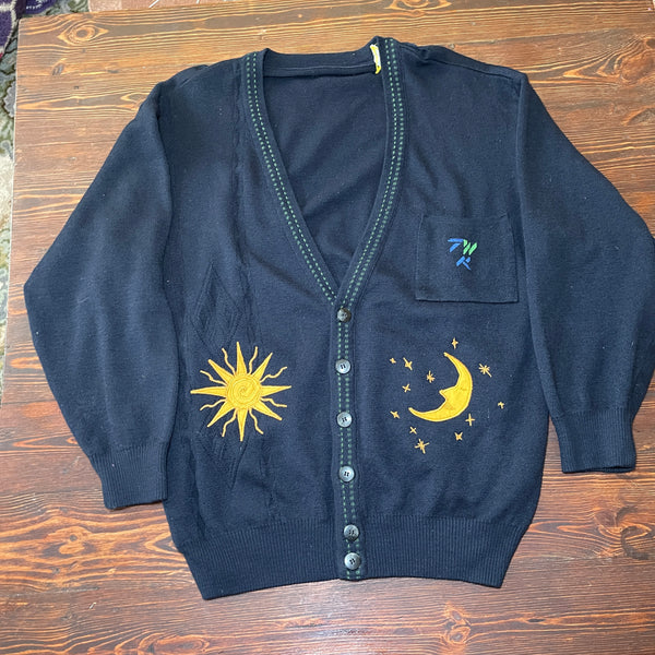 Sun and moon knit cardigan (M)